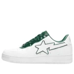 A BATHING APE Bape STA Leather Low 'White Green'
