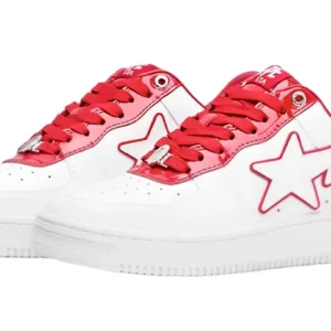 A BATHING APE Bape Sta Leather Low ‘Red’