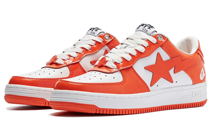 A BATHING APE Bape Sta 'Orange White' - Image 2