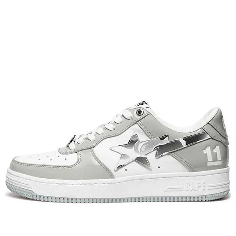 A BATHING APE Bape Sta 'White Silver Grey'