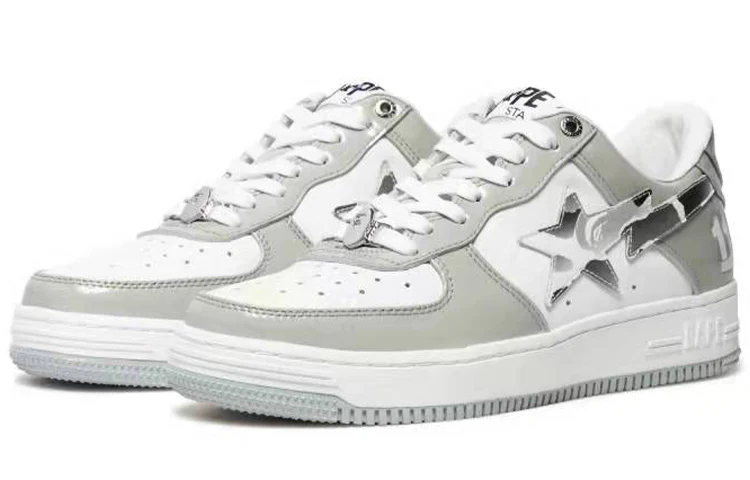 A BATHING APE Bape Sta 'White Silver Grey' - Image 2