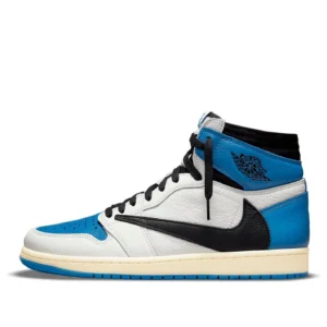 Air Jordan 1 Retro High x Fragment Design x Travis Scott ‘Sail Black Military Blue’