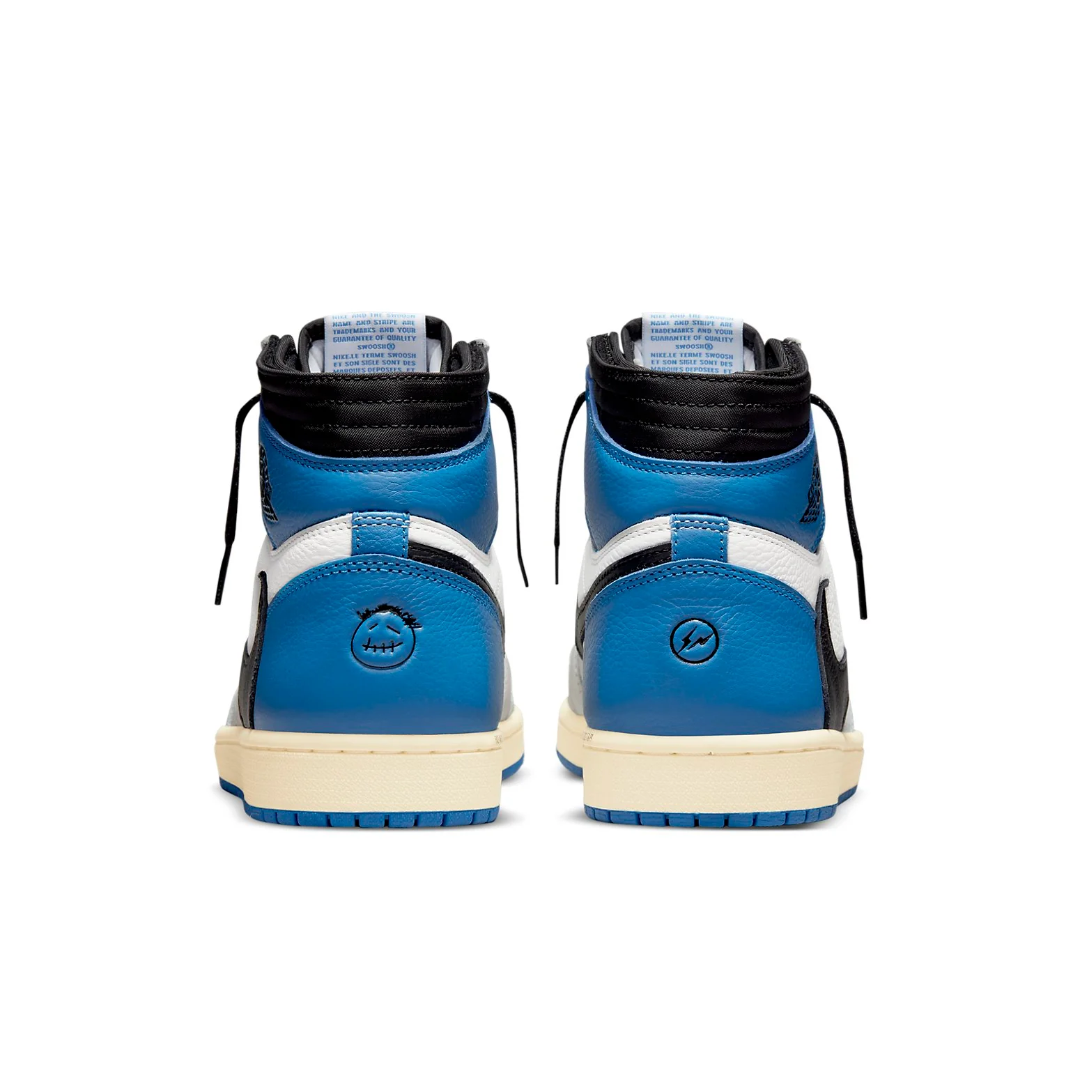 Air Jordan 1 Retro High x Fragment Design x Travis Scott 'Sail Black Military Blue' - Image 4