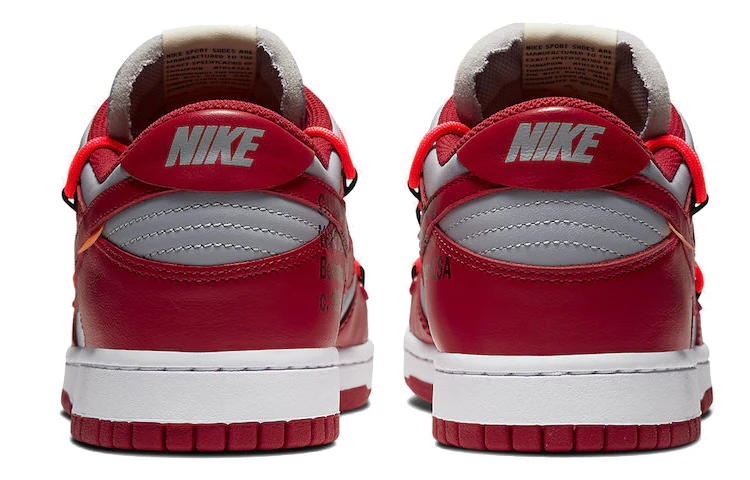 Dunk Low x Off-White 'University Red' - Image 4