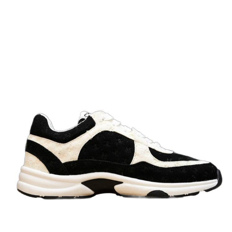 Low-Top Sneaker 'Black & White Suede' - Image 2