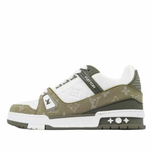 Trainer Sneaker ‘Khaki Green Monogram Denim’
